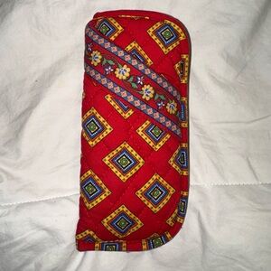 Vera Bradley Quilted Eye Glass Case - Villa Red